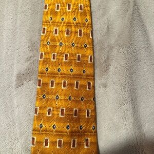 Robert Talbott Gold and Blue Patterned Tie